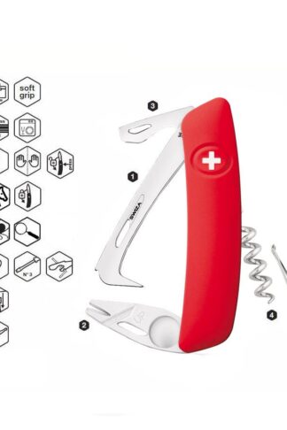 SWIZA KNIFE HO03 HORSE & TICK TOOL RED