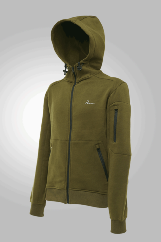 FELPA CON CAPPUCCIO VERDE