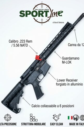 Carabina Nuova Jager AR15 12" .223 R | Sportiva e Comune