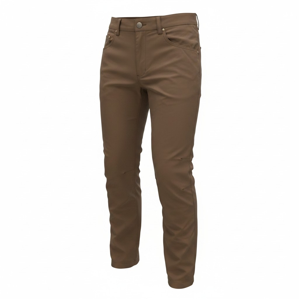 Pantalone Uomo 5 Tasche Elasticizzato Effetto Cotone – Outdoor & Tempo Libero - immagine 2
