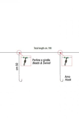 Montatura 2 ami surf e bolentino