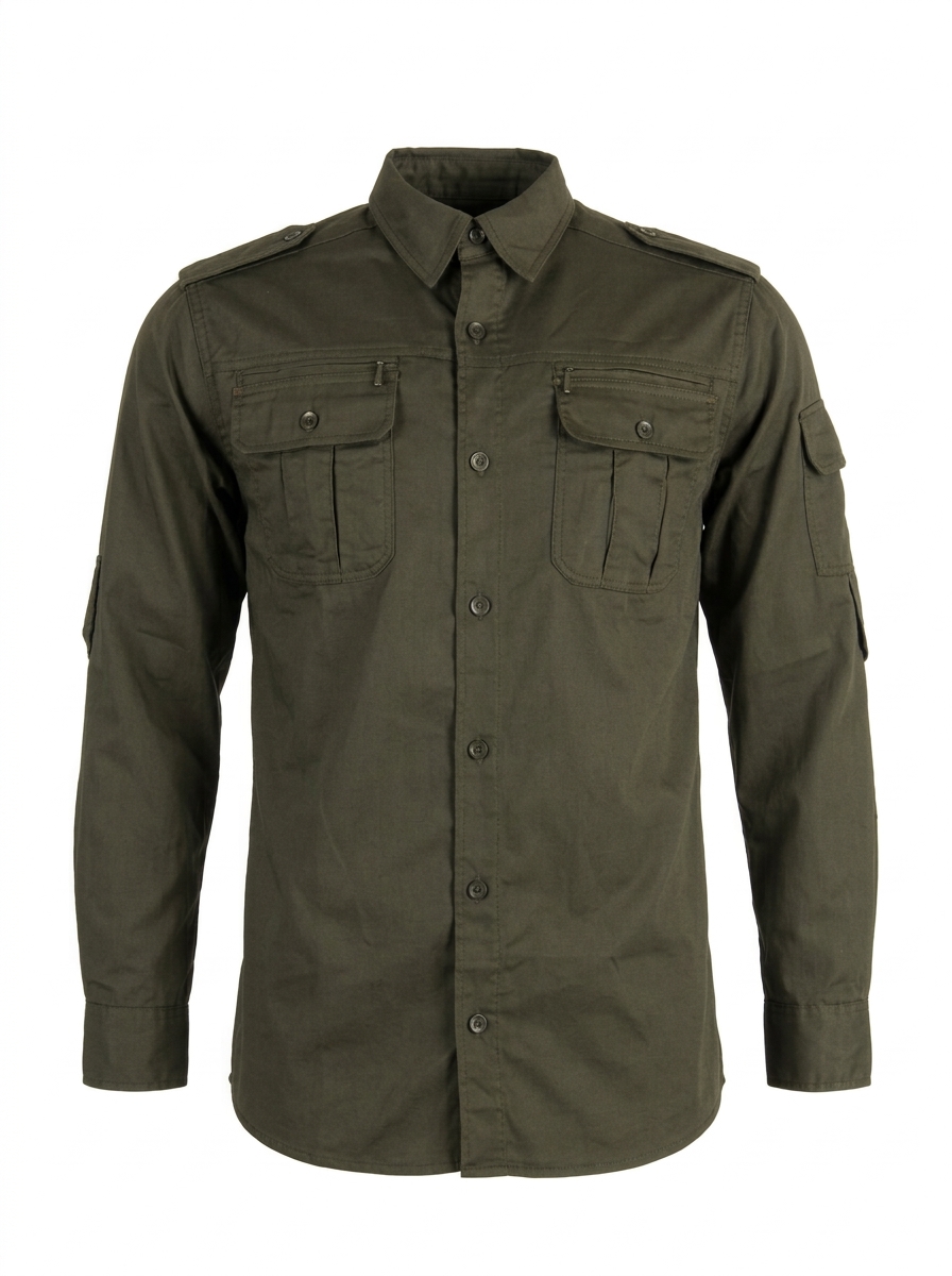 Camicia Policotone Verde ad Alta Resistenza | Outdoor e Lavoro