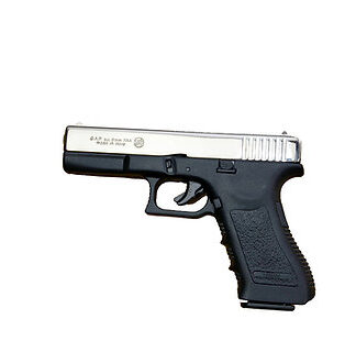 PISTOLA SEMIAUTOMATICA A SALVE GAP NERA/NICKEL CAL. 8 mm