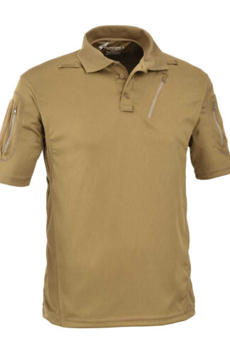 DEFCON 5 POLO TATTICA A MANICHE CORTE CON TASCHE COYOTE BROWN
