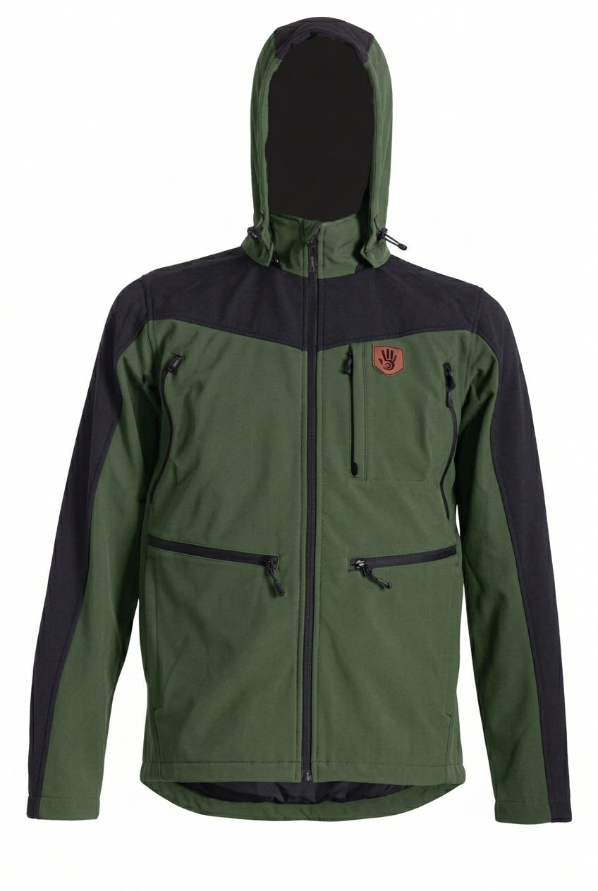 GIACCA SOFTSHELL Leggero MAN JACKET GREEN/BLACK